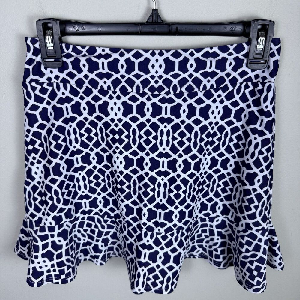 JUDE CONNALLY Navy White Print Golf Tennis Pickleball Pull On Skort Size XS